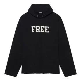 Unisex FW21 Sweatshirt mit kostenlosem Buchstaben-Aufdruck, schwarz 661711TKVD41070