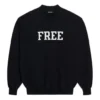Unisex FW21 Sweatshirt mit Rundhalsausschnitt und kostenlosem Aufdruck, schwarz 652981TKVD41070