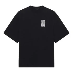 Unisex FW21 T-Shirt mit Rundhalsausschnitt und Aufdruck, schwarz 661715TKVE51070 Unisex FW21 T-Shirt mit Rundhalsausschnitt und Aufdruck, schwarz 661715TKVE51070