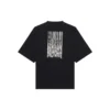 Unisex FW21 T-Shirt mit Rundhalsausschnitt und Aufdruck, schwarz 661715TKVE51070