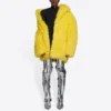 Unisex-Kunstfell-Jacke FW21, gelb, 663000TKQ077200