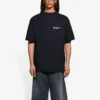 Unisex SS21 Firmenbedruckt Rundhals-Kurzarm-Shirt Schwarz 612966TKV861070