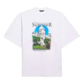 Unisex SS21 Oversized-Polo aus Baumwolle, Weiß 641614TJVH69000 Unisex SS21 Oversized-Polo aus Baumwolle, Weiß 641614TJVH69000