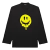 Unisex SS21 Rundhals-Sweatshirt mit Aufdruck, schwarz 651796TKVA11012