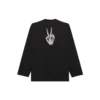 Unisex SS21 Rundhals-Sweatshirt mit Aufdruck, schwarz 651796TKVA11012