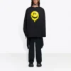 Unisex SS21 Rundhals-Sweatshirt mit Aufdruck, schwarz 651796TKVA11012