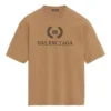 Unisex-T-Shirt mit kurzen Ärmeln und BB-Musterdruck, khaki 578139TEV529610