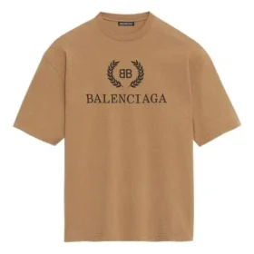 Unisex-T-Shirt mit kurzen Ärmeln und BB-Musterdruck, khaki 578139TEV529610 Unisex-T-Shirt mit kurzen Ärmeln und BB-Musterdruck, khaki 578139TEV529610