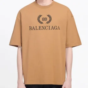 Unisex-T-Shirt mit kurzen Ärmeln und BB-Musterdruck, khaki 578139TEV529610 Unisex-T-Shirt mit kurzen Ärmeln und BB-Musterdruck, khaki 578139TEV529610