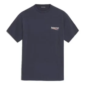 Unisex-T-Shirt mit Logo-Muster und kurzen Ärmeln, marineblau 556150TAV444128 Unisex-T-Shirt mit Logo-Muster und kurzen Ärmeln, marineblau 556150TAV444128