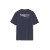 Unisex-T-Shirt mit Logo-Muster und kurzen Ärmeln, marineblau 556150TAV444128