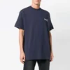 Unisex-T-Shirt mit Logo-Muster und kurzen Ärmeln, marineblau 556150TAV444128