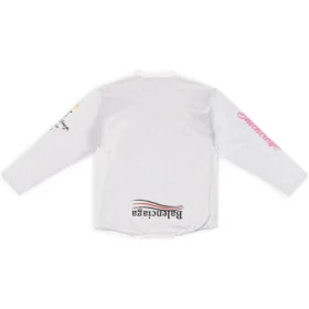 Upside Down Langarm-T-Shirt „Weiß“ 698155TMVC99000