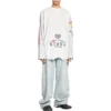 Upside Down Langarm-T-Shirt „Weiß“ 698155TMVC99000