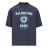 Varsity-Logo-T-Shirt mit kurzen Ärmeln „Navy“ 612966TMV954140