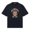 Varsity-Logo-T-Shirt, mittlere Passform „Schwarz“ 612966TLV891076