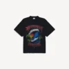 Vintage-Surfer-T-Shirt für Herren in Schwarz, Oversize-Passform