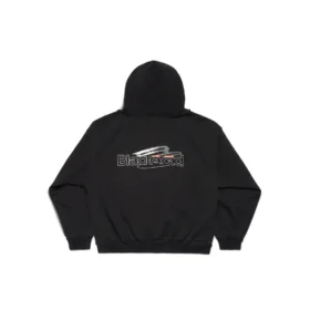 Von KI generierter Hoodie „Black White“ 767877TQVF99034