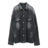 Washed Denim Jacke Large Fit „Black“ 662772TKVG51000