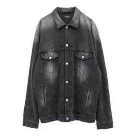 Washed Denim Jacke Large Fit „Black“ 662772TKVG51000