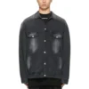 Washed Denim Jacke Large Fit „Black“ 662772TKVG51000