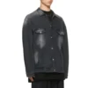 Washed Denim Jacke Large Fit „Black“ 662772TKVG51000