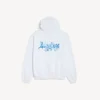Weißer Damen-Hoodie mit Reißverschluss und skizzenhaftem Motiv Weißer Damen-Hoodie mit Reißverschluss und skizzenhaftem Motiv