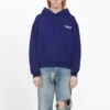 Weit geschnittener Baumwoll-Hoodie Blau 578135TIV531195