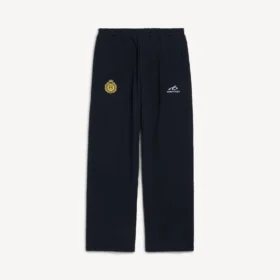 Weite Herren-Fußball-Jogginghose in Schwarz