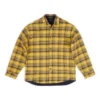 Wendbares, übergroßes Overshirt mit Karomuster „Yellow Blue“ 720105TNM277660