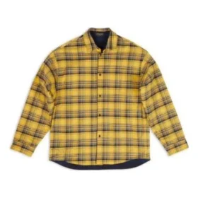 Wendbares, übergroßes Overshirt mit Karomuster „Yellow Blue“ 720105TNM277660 Wendbares, übergroßes Overshirt mit Karomuster „Yellow Blue“ 720105TNM277660