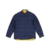 Wendbares, übergroßes Overshirt mit Karomuster „Yellow Blue“ 720105TNM277660