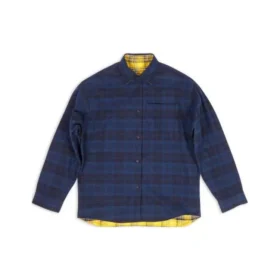 Wendbares, übergroßes Overshirt mit Karomuster „Yellow Blue“ 720105TNM277660 Wendbares, übergroßes Overshirt mit Karomuster „Yellow Blue“ 720105TNM277660