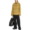 Wendbares, übergroßes Overshirt mit Karomuster „Yellow Blue“ 720105TNM277660