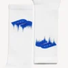 „Wet Brush“-Socken für Herren in Weiß/Blau