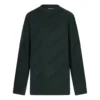 Wollpullover mit Rundhalsausschnitt und durchgehendem Logo „Dark Green“ 657400T15673050