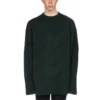 Wollpullover mit Rundhalsausschnitt und durchgehendem Logo „Dark Green“ 657400T15673050
