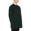 Wollpullover mit Rundhalsausschnitt und durchgehendem Logo „Dark Green“ 657400T15673050