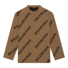 Wollpullover mit Rundhalsausschnitt und durchgehendem Logo „Hellbraun“ 657401T32002900 Wollpullover mit Rundhalsausschnitt und durchgehendem Logo „Hellbraun“ 657401T32002900