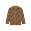 Wollpullover mit Rundhalsausschnitt und durchgehendem Logo „Hellbraun“ 657401T32002900