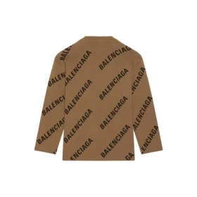 Wollpullover mit Rundhalsausschnitt und durchgehendem Logo „Hellbraun“ 657401T32002900 Wollpullover mit Rundhalsausschnitt und durchgehendem Logo „Hellbraun“ 657401T32002900