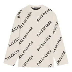 Wollpullover mit Rundhalsausschnitt und durchgehendem Logo „White“ 657401T32009054 Wollpullover mit Rundhalsausschnitt und durchgehendem Logo „White“ 657401T32009054