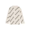 Wollpullover mit Rundhalsausschnitt und durchgehendem Logo „White“ 657401T32009054