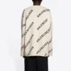Wollpullover mit Rundhalsausschnitt und durchgehendem Logo „White“ 657401T32009054