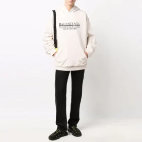 Worldwide Logo Popover-Hoodie „Chalky White Black“ 674986TLVA99054