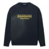 Worldwide Retail Therapy Rundhals-Sweatshirt „Washed Black Yellow“ 676629TLVA91361