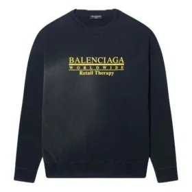 Worldwide Retail Therapy Rundhals-Sweatshirt „Washed Black Yellow“ 676629TLVA91361