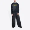 Worldwide Retail Therapy Rundhals-Sweatshirt „Washed Black Yellow“ 676629TLVA91361
