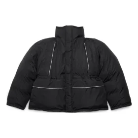 Wrap-Parka-Jacke „Schwarz“ 751715TNO191000