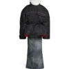 Wrap-Parka-Jacke „Schwarz“ 751715TNO191000